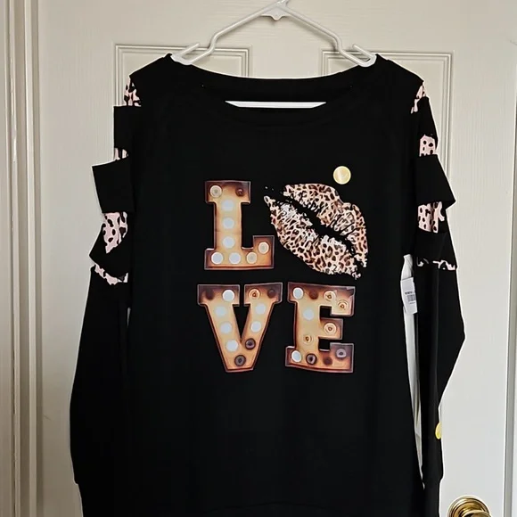 Animal Print Long Sleeve Sweatshirt Size Large - Picture 5 of 12